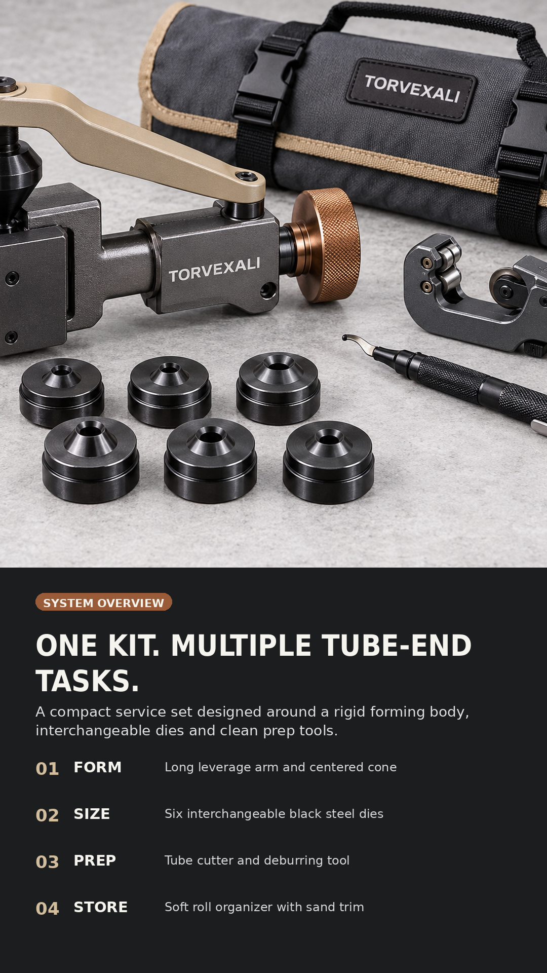 TORVEXALI complete tube forming system